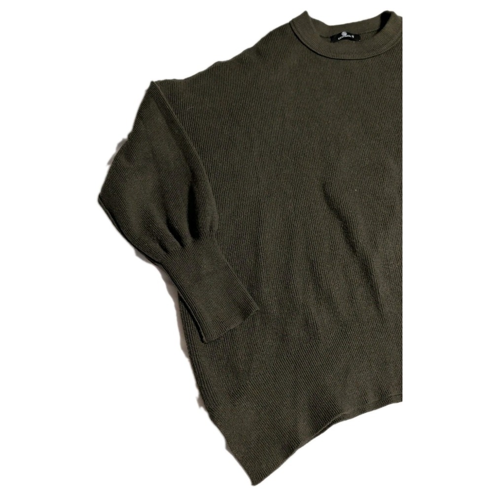 LILLUSORY Oversized Ribbed Sweater Bundle Womens M Black & Olive Crewneck - Picture 3 of 12
